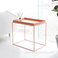 Nordic iron sofa simple square mini side table